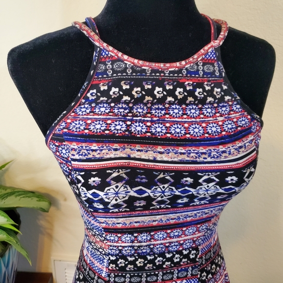 Mudd Multi-colored Juniors  Summer Dress, Purple, Blue, White, XS - Picture 2 of 15